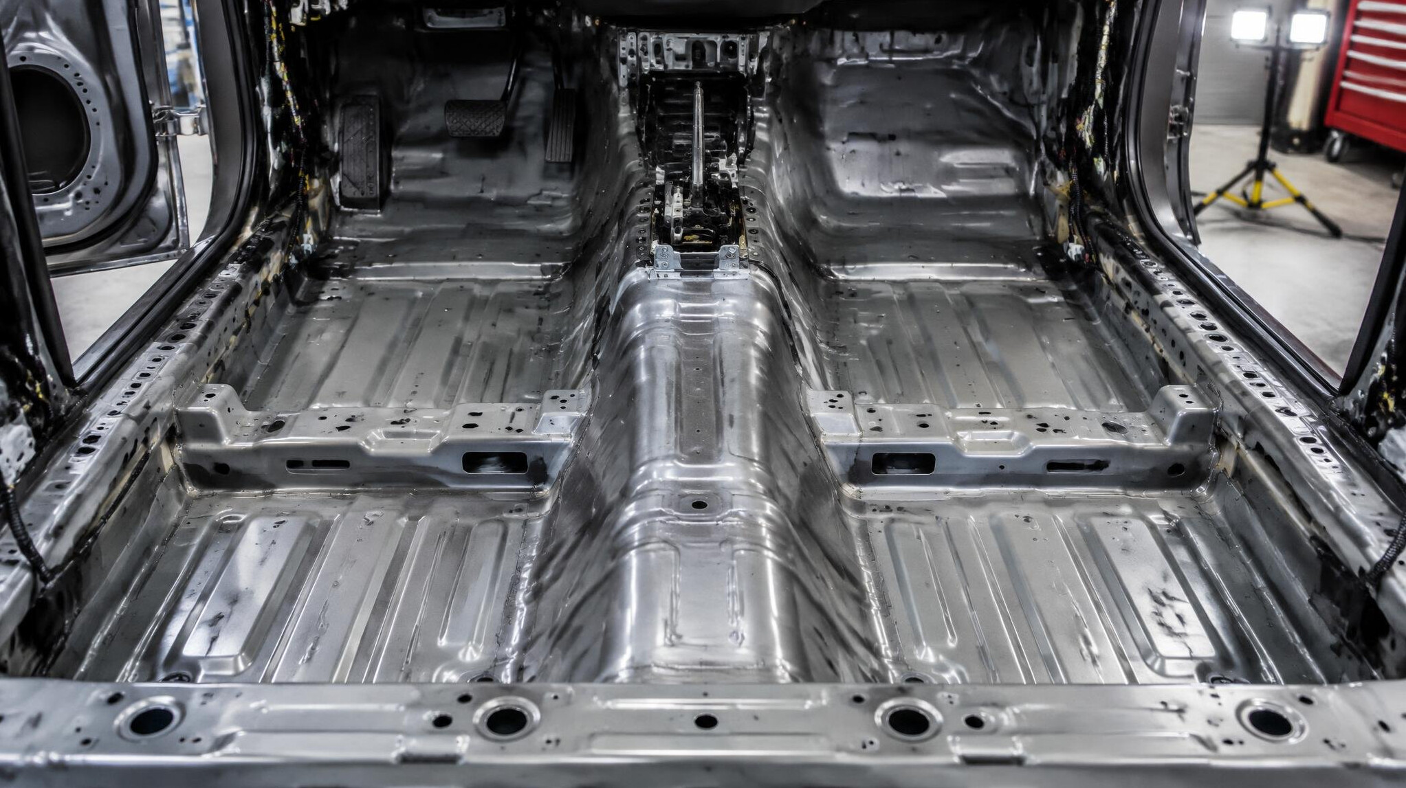 Car interior floor and seats